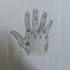 Drawing of jungkook hand